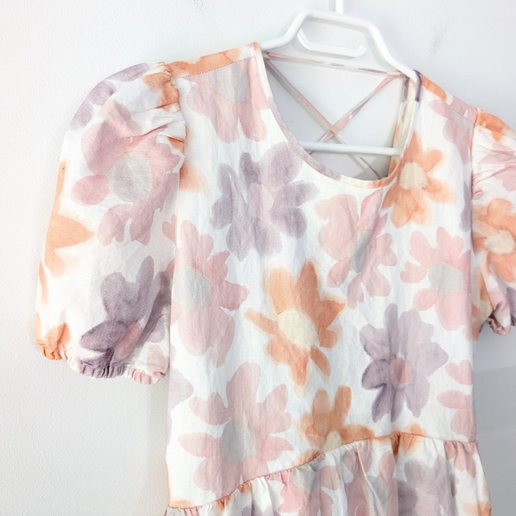 Aritzia Sunday Best Saida Floral Mini Babydoll Dress ~ Size Small - Picture 9 of 16